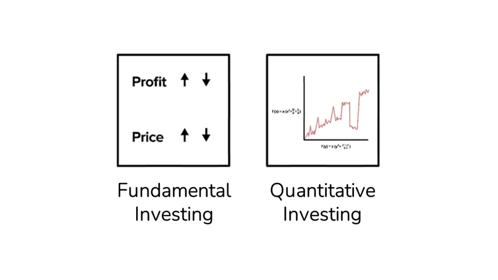 An Image contrasting Fundamental Investing and Quantitative Investment strategies