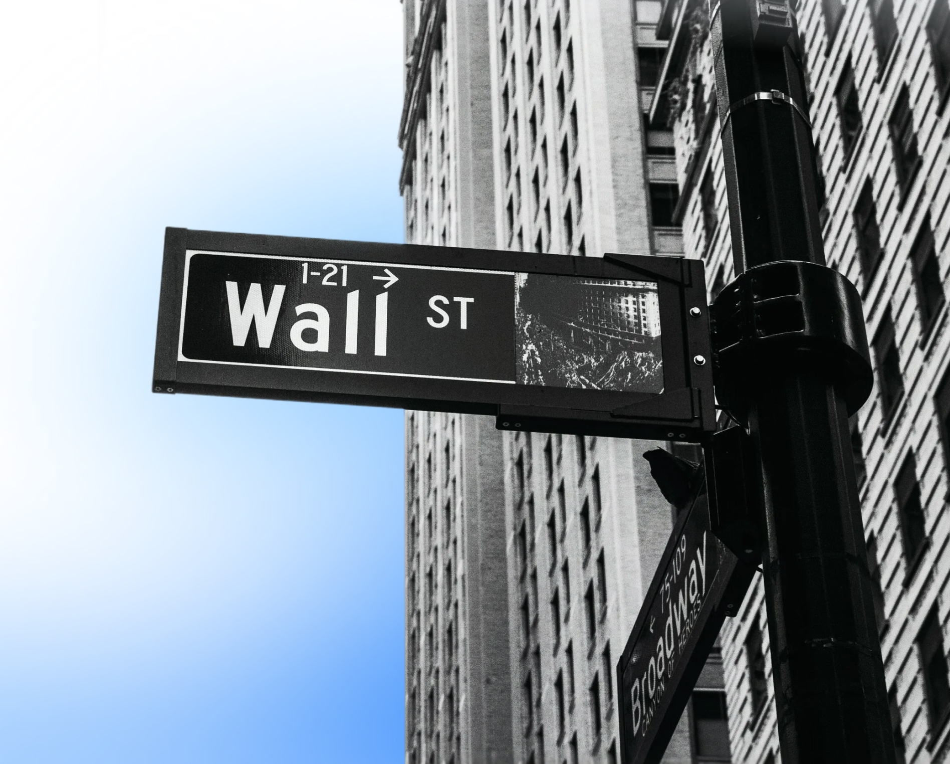 Wall Street street sign in New York City