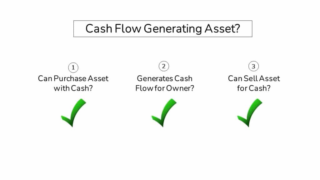 3 Criteria for Cash Flow Generating Asset
