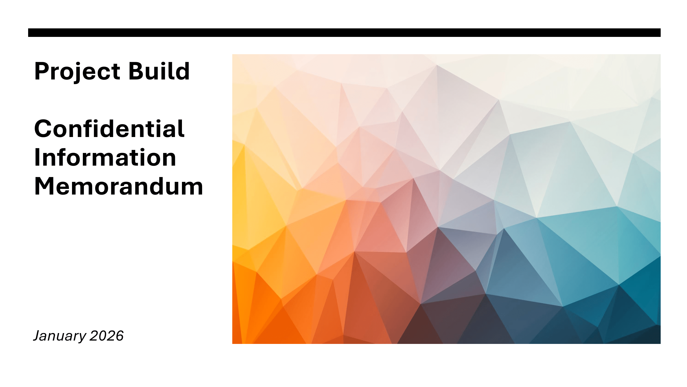 Confidential Information Memorandum