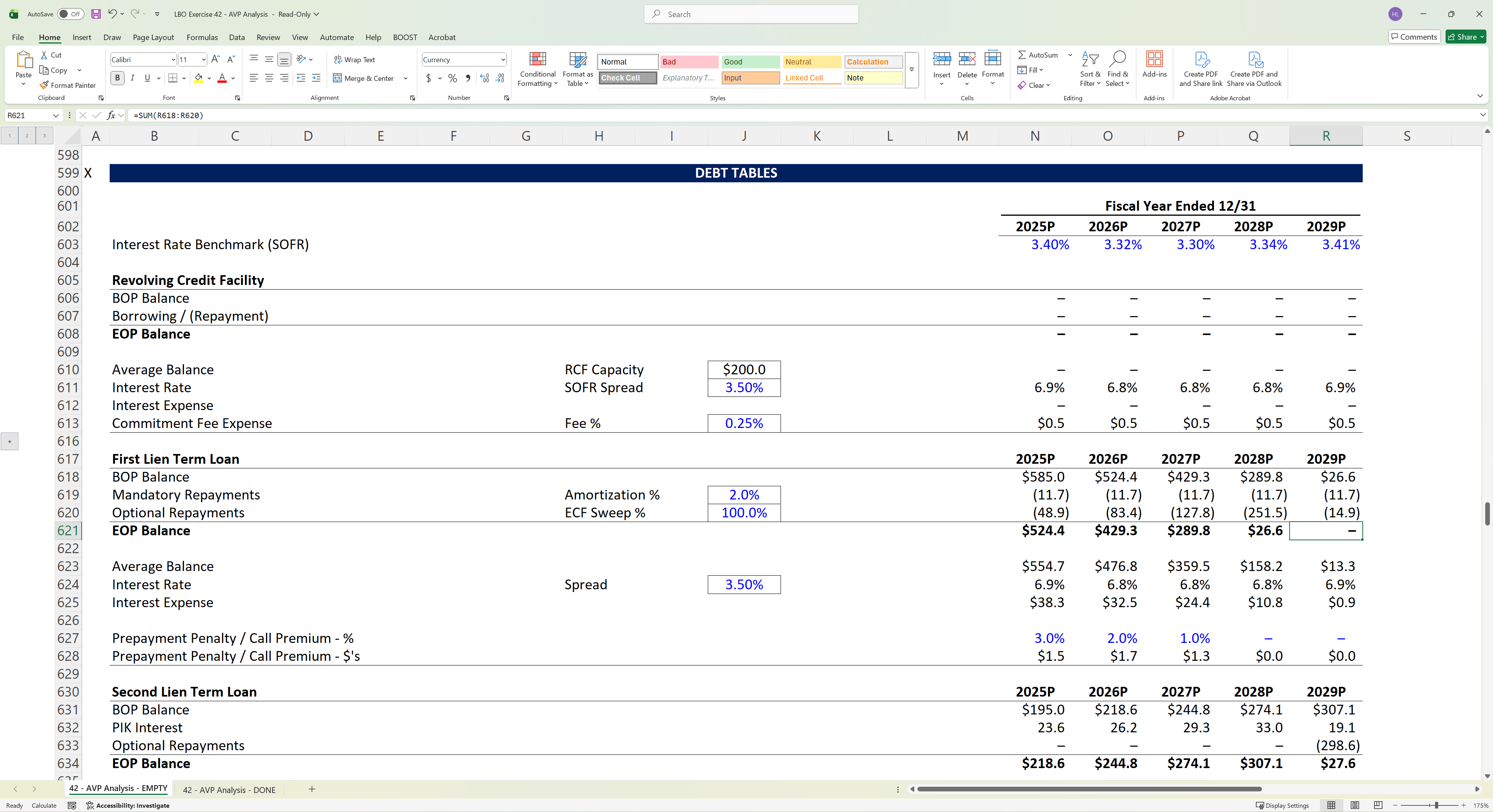 Financial Model Excel