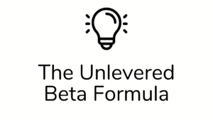 An image of a lightbulb with the text Unlevered Beta Formula